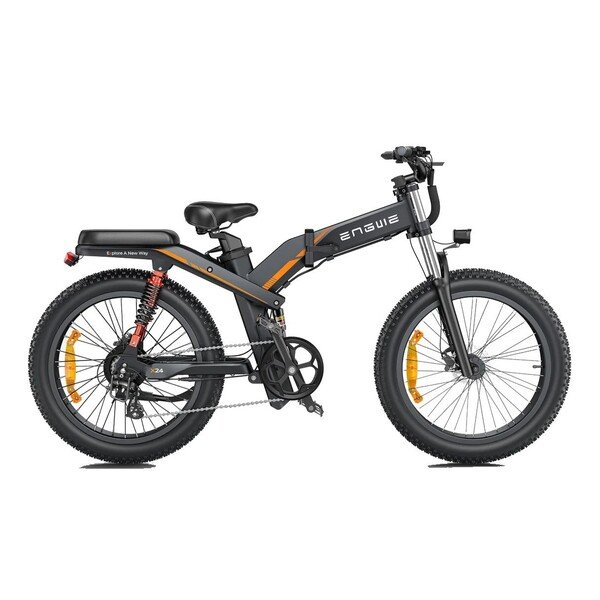 Dviratis 24  elektrinis sulankstomas Engwe X24 1000Wh dviguba baterija juodas