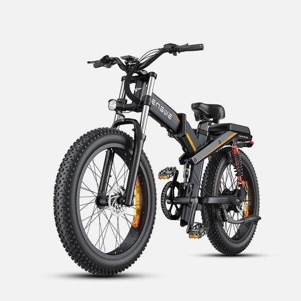 Dviratis 24  elektrinis sulankstomas Engwe X24 1000Wh dviguba baterija juodas