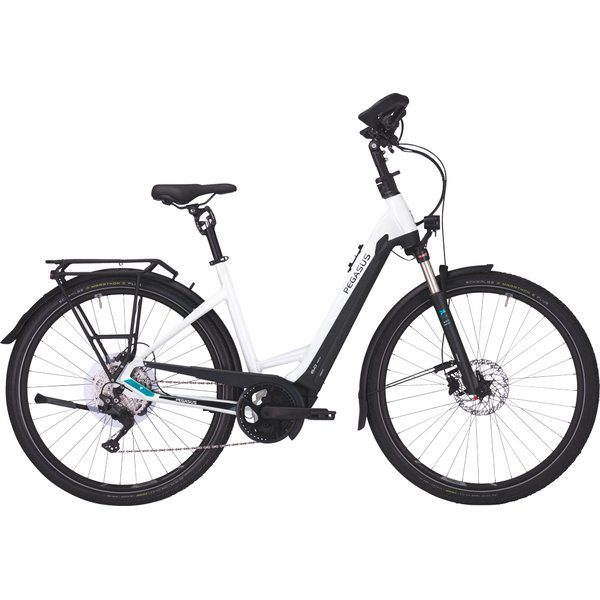 Dviratis 28  elektrinis Pegasus Premio EVO 10 Lite COMFORT 400Wh wave BOSCH sistema balta/juoda 