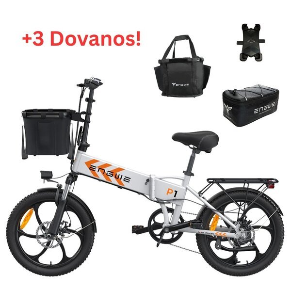 Dviratis 20 elektrinis sulankstomas Engwe P1 250Wh baltas