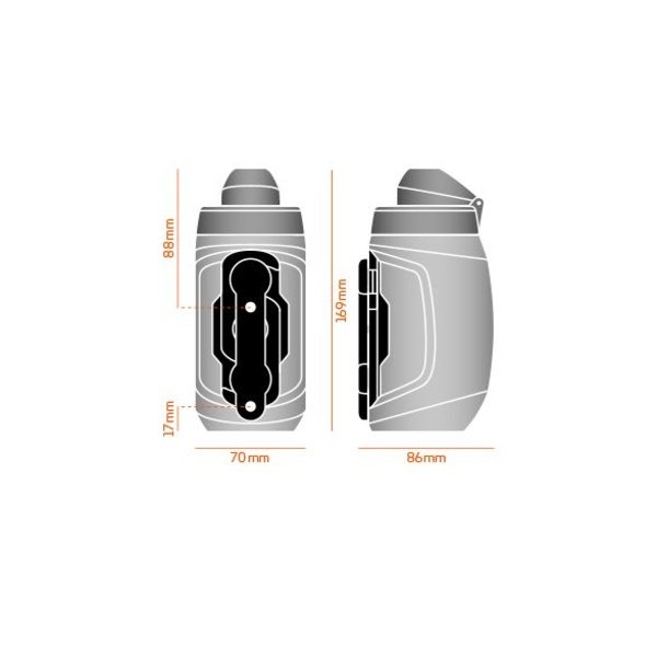 Gertuvė su laikikliu Fidlock Twist 450ml juoda